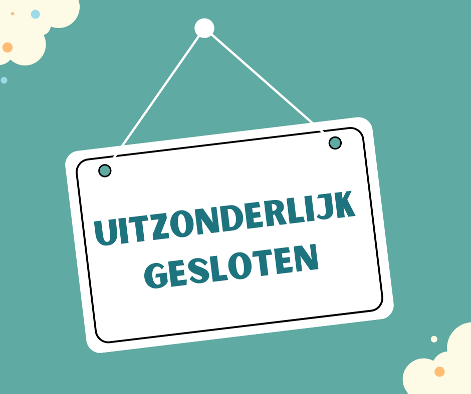 Zaterdag 26/09 gesloten